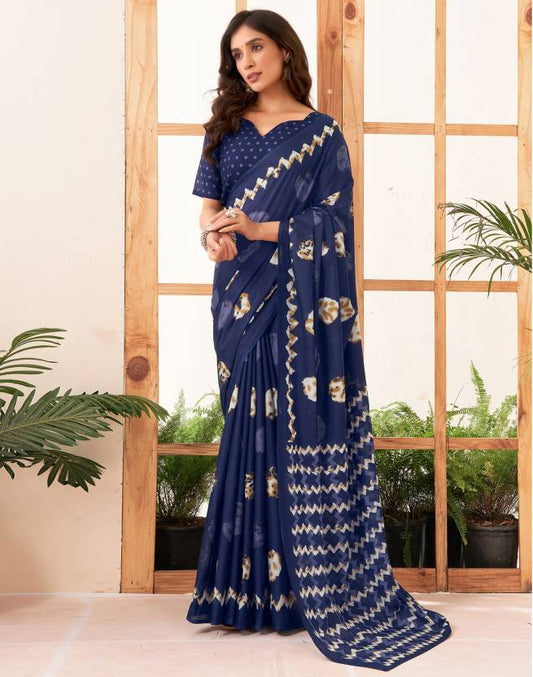 Printed Handloom Pure Cotton Saree