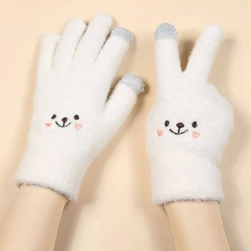 Solid Winter Women Gloves