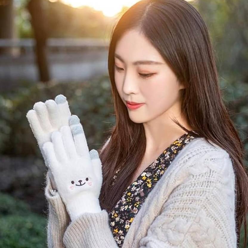 Solid Winter Women Gloves