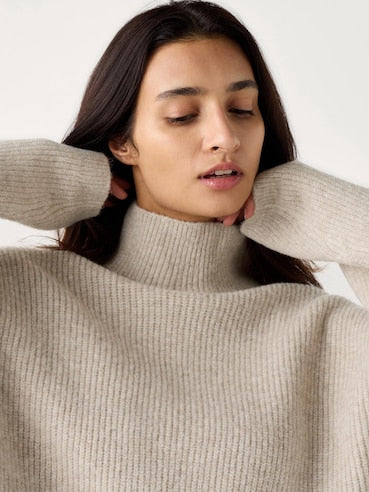 Uniqlo Souffle Yarn High Neck Sweater