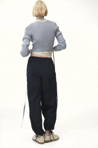 Nylon parachute trousers