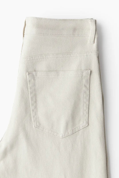 Wide twill trousers