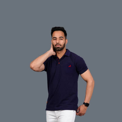 Addiz Solid Men Polo Neck