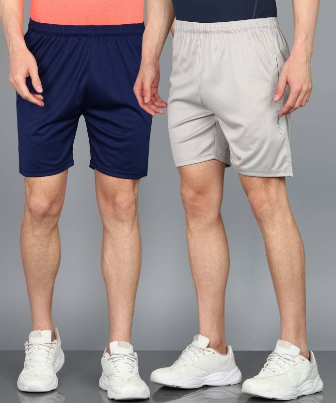 Pack of 2 Solid Men Multicolor Sports Shorts