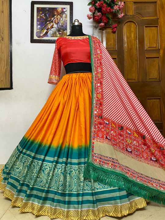 Attractive Multi Color Embroidery Work Lehenga Choli Designs