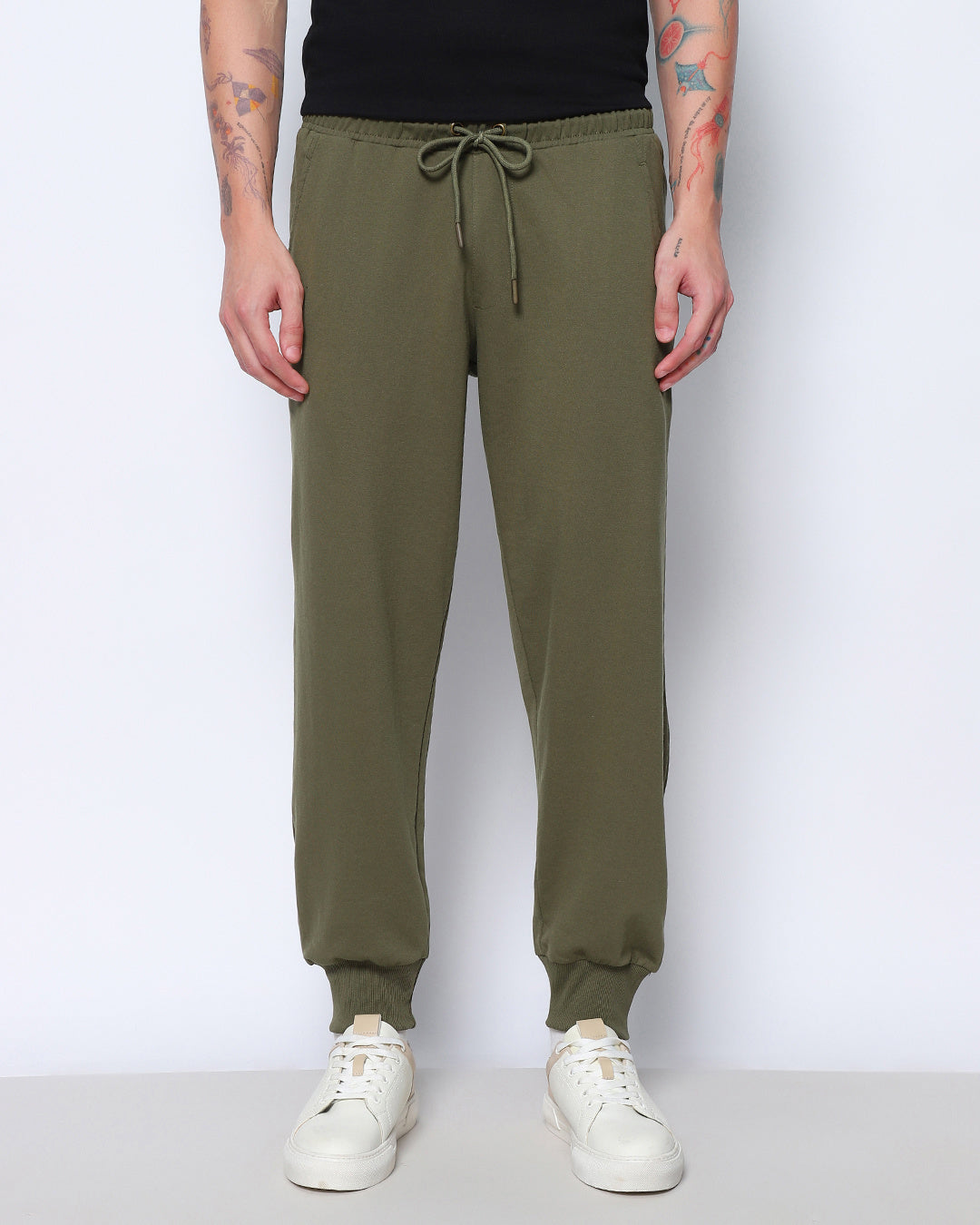 Men's Olive Oversized Joggers