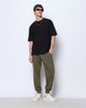 Men's Olive Oversized Joggers