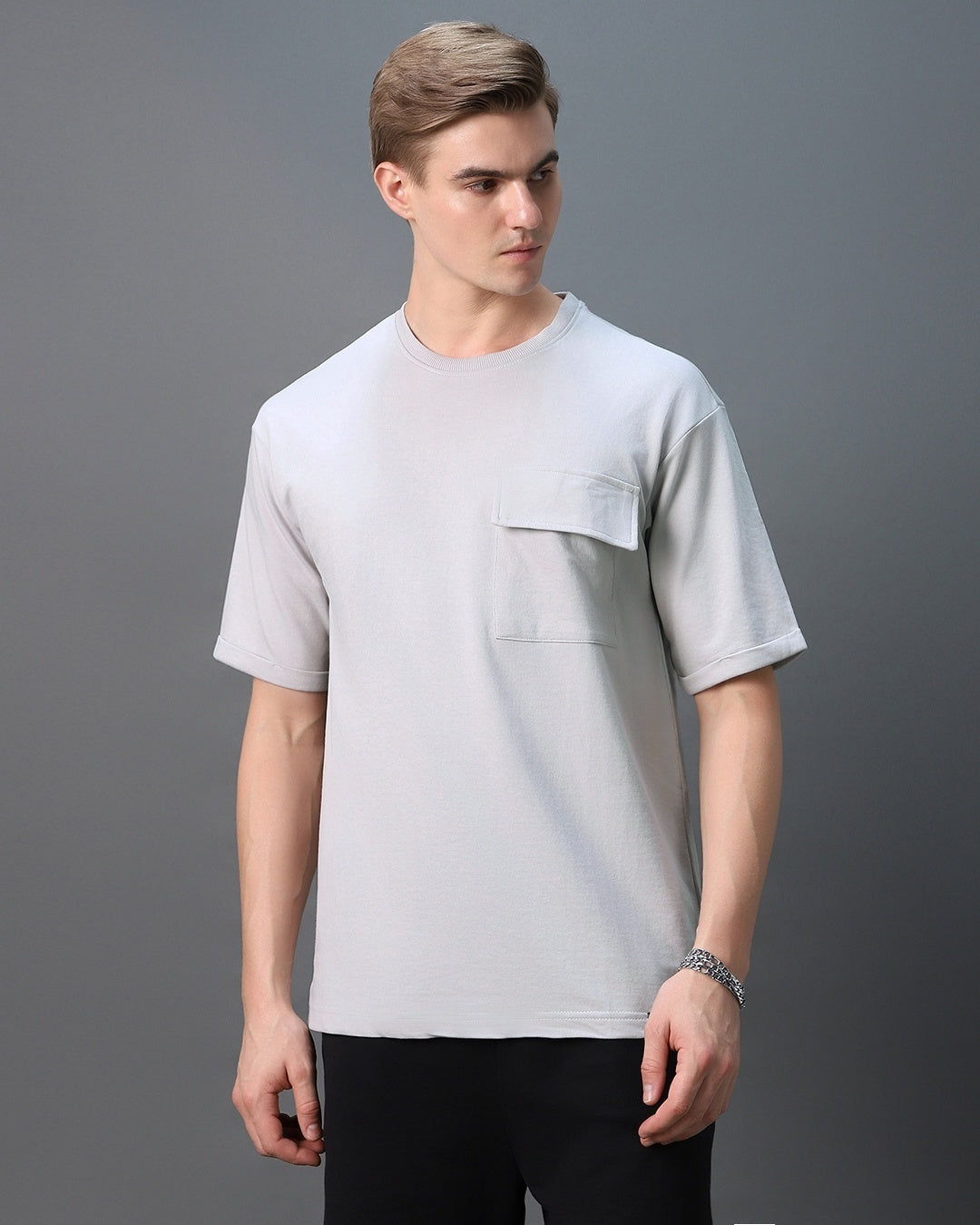 Men's Vapour Blue Oversized T-shirt