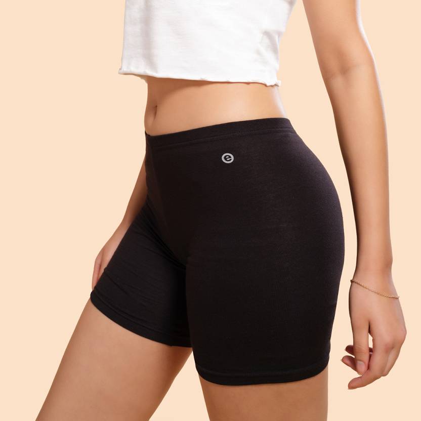 Solid Women Black Cycling Shorts