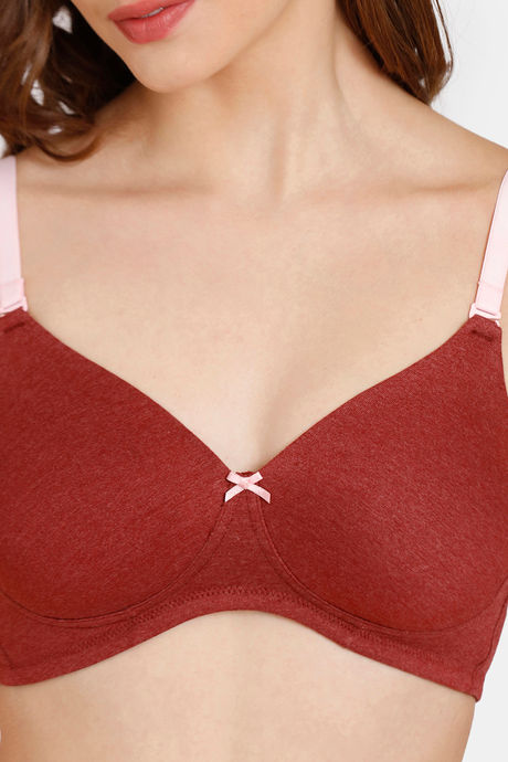 Zivame Padded Wirefree Bra Red