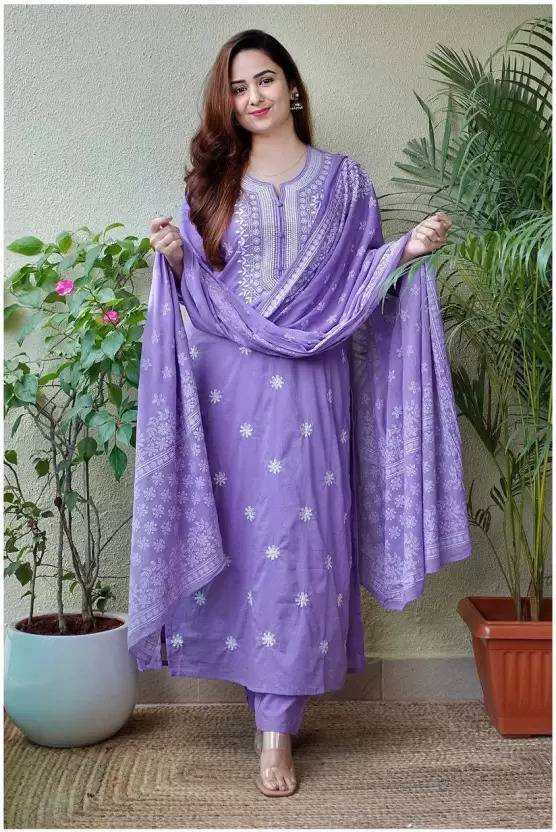 Women Viscose Rayon Kurta Pant Dupatta Set