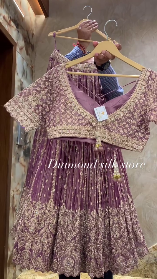 Beautiful lavender lahega choli