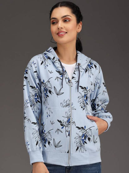 Women Floral Print Casual Jacket