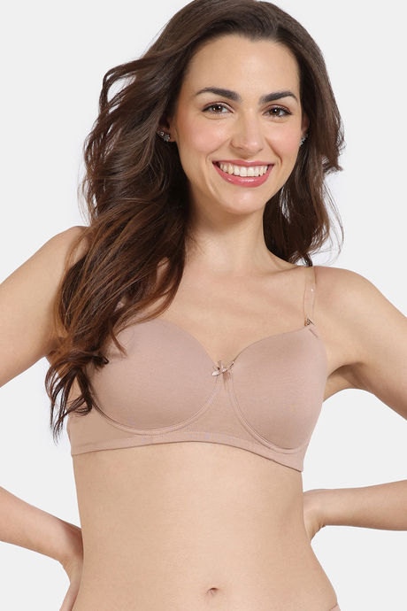 Zivame Beautiful Basics Padded Non Wired 3/4Th Coverage Backless Bra - Roebuck