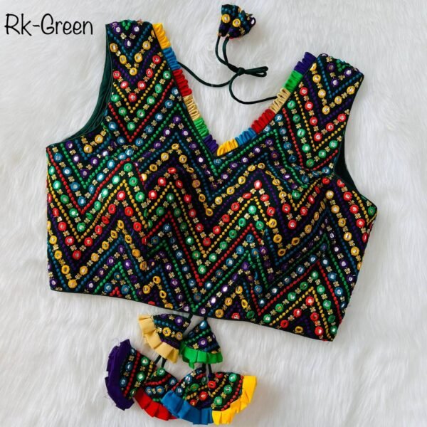Festival Wear Green Blouse