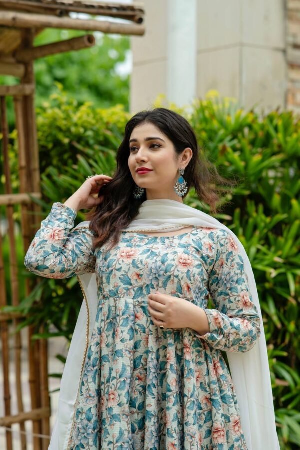 Readymade Printed Cotton Multi Kurta Set - Image 4