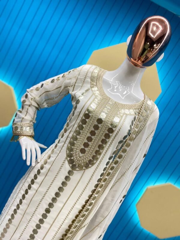 Women's Wear Georgette White Kurta Set - Image 6