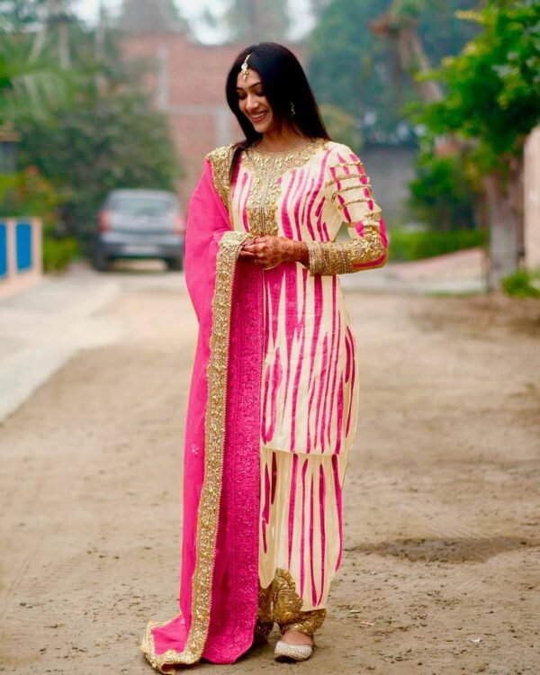 Festival Wear Embroidery Pink Kurta Set