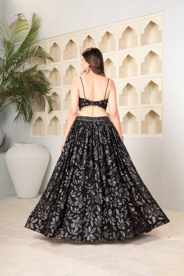 Designer Embroidery Black Lehenga Choli - Image 6