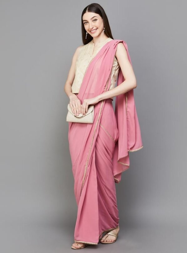 Women Pleated Saree Skirt - Image 4