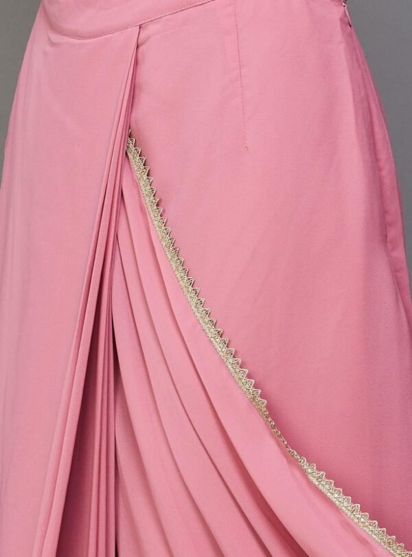 Women Pleated Saree Skirt - Image 2