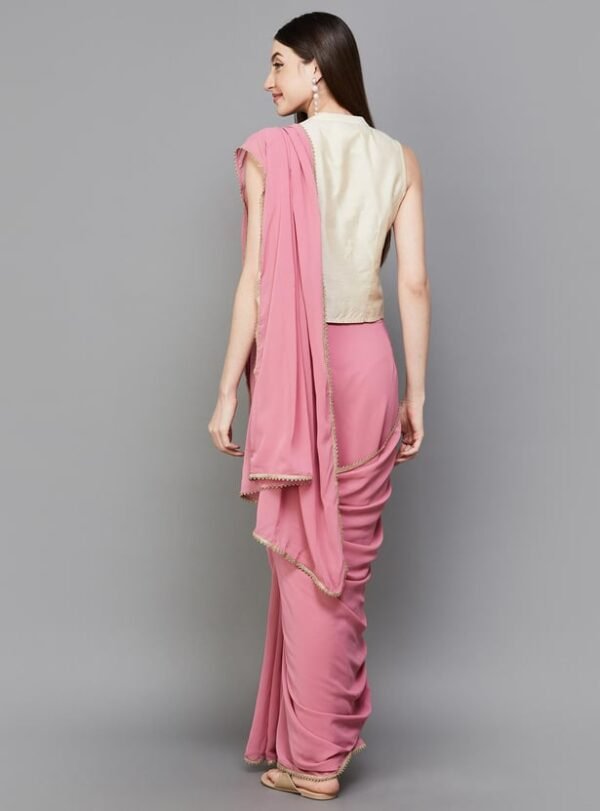 Women Pleated Saree Skirt - Image 3