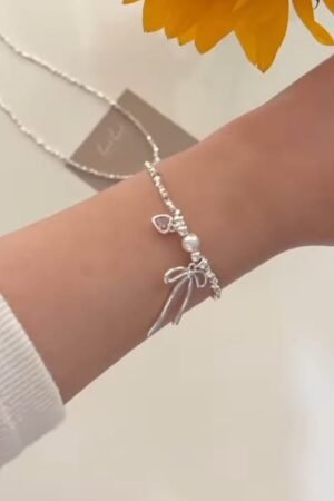 Delicate Silver Charm Bracelet