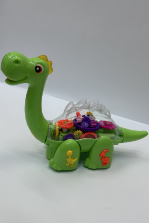 Transparent Gear Dinosaur Toy – Colorful Rotating Educational Toy for Kids