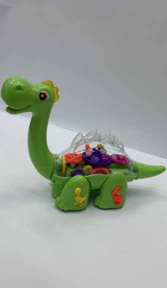 Transparent Gear Dinosaur Toy – Colorful Rotating Educational Toy for Kids
