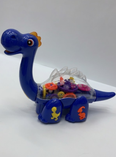 Transparent Gear Dinosaur Toy – Colorful Rotating Educational Toy for Kids - Image 2
