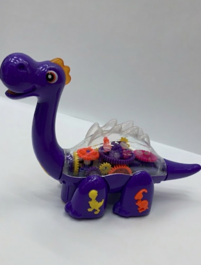 Transparent Gear Dinosaur Toy – Colorful Rotating Educational Toy for Kids - Image 3