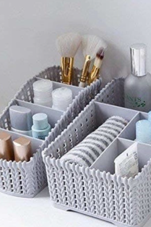 Minimalist Makeup & Skincare Organizer Basket ✨