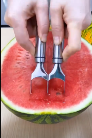 Stainless Steel Watermelon Slicer & Cube Cutter