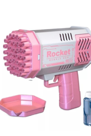 Rocket 69-Hole Giant Bubble Machine Gun with LED Lights