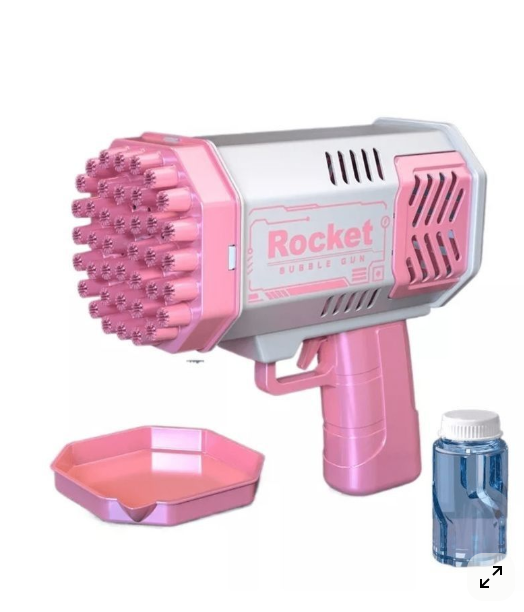 Rocket 69-Hole Giant Bubble Machine Gun with LED Lights