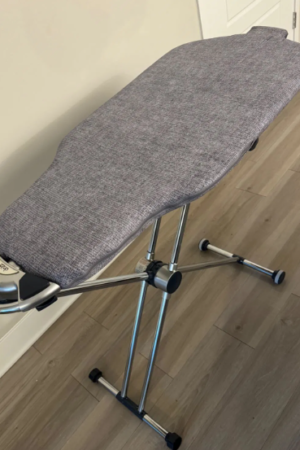 Foldable Ironing Board with Iron Rest – Adjustable Height Laundry Board