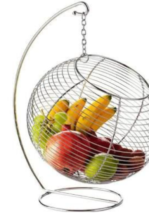 Hanging Metal Fruit Basket with Stand